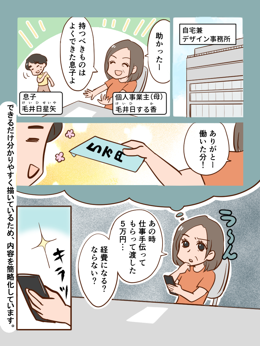 家族に仕事を手伝ってもらって渡したお金は経費にできる？